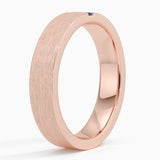 Apollo Sapphire 4.5mm Wedding Ring in rose gold — side view