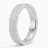 Apollo Sapphire 4.5mm Wedding Ring in white gold — side view