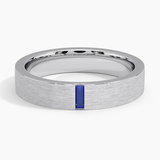 Apollo Sapphire 4.5mm Wedding Ring in white gold — top view
