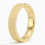 Apollo Sapphire 4.5mm Wedding Ring in yellow gold — side view
