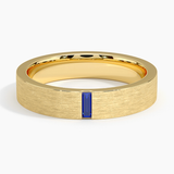 Apollo Sapphire 4.5mm Wedding Ring in yellow gold — top view