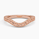 Hudson Contour Ring in rose gold — top view
