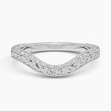 Hudson Contour Ring in white gold — top view