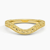 Hudson Contour Ring in yellow gold — top view