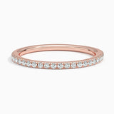 Ballad Three-Quarter Coverage Diamond Ring (1/4 ct. tw.) in rose gold — top view