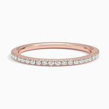 Ballad Three-Quarter Coverage Lab Diamond Ring (1/4 ct. tw.) in rose gold — top view