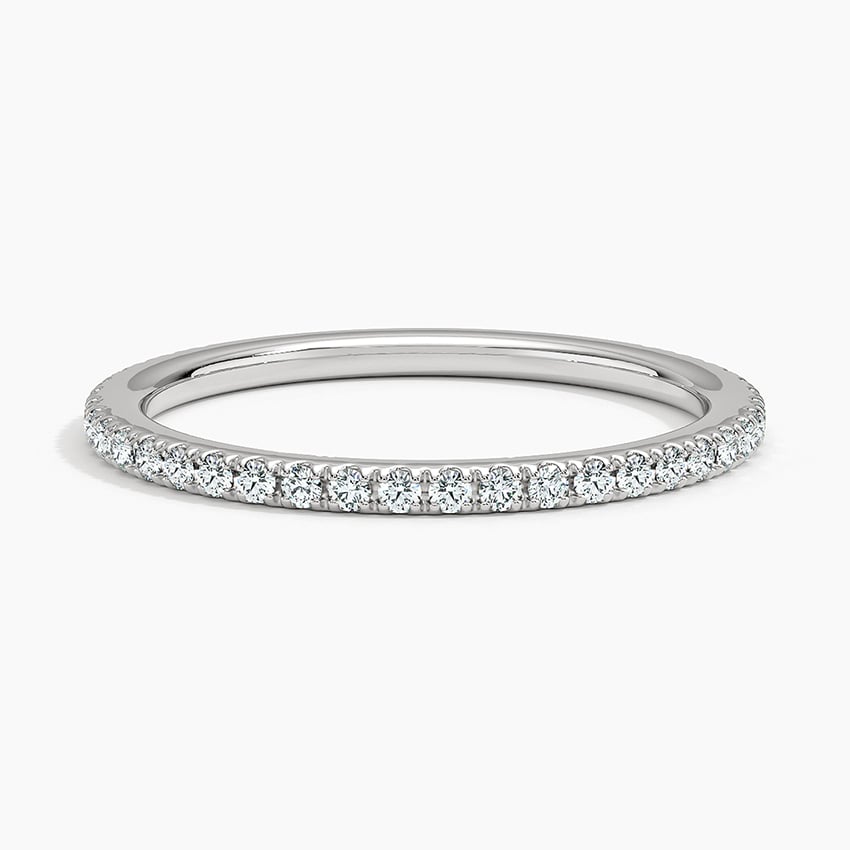Ballad Three-Quarter Coverage Diamond Ring (1/4 ct. tw.) in white gold — top view