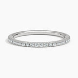 Ballad Three-Quarter Coverage Lab Diamond Ring (1/4 ct. tw.) in white gold — top view