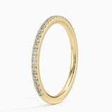 Ballad Three-Quarter Coverage Lab Diamond Ring (1/4 ct. tw.) in yellow gold — side view