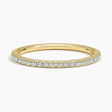 Ballad Three-Quarter Coverage Diamond Ring (1/4 ct. tw.) in yellow gold — top view