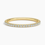 Ballad Three-Quarter Coverage Lab Diamond Ring (1/4 ct. tw.) in yellow gold — top view