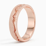 Everest 5mm Wedding Ring in rose gold — side view