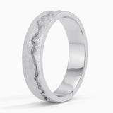Everest 5mm Wedding Ring in white gold — side view