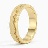 Everest 5mm Wedding Ring in yellow gold — side view