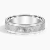 Maverick 5.5mm Wedding Ring in white gold — top view
