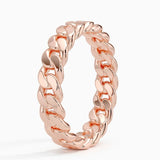 Blake Chain Ring in rose gold — side view