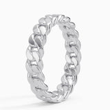 Blake Chain Ring in white gold — side view