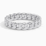 Blake Chain Ring in white gold — top view