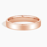 Mojave Slim Profile 4mm Wedding Ring in rose gold — top view