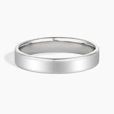 Mojave Slim Profile 4mm Wedding Ring in white gold — top view