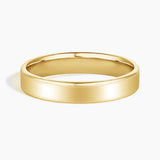 Mojave Slim Profile 4mm Wedding Ring in yellow gold — top view