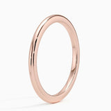 1.5mm Comfort Fit Wedding Ring in rose gold — side view