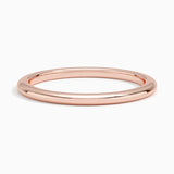 1.5mm Comfort Fit Wedding Ring in rose gold — top view