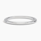 1.5mm Comfort Fit Wedding Ring in white gold — top view