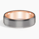 Endeavor 6.5mm Wedding Ring in rose gold — top view