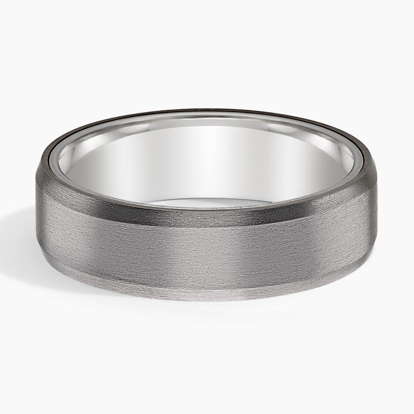 Endeavor 6.5mm Wedding Ring in white gold — top view