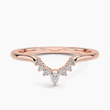 Lunette Diamond Ring (1/10 ct. tw.) in rose gold