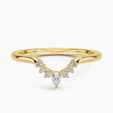 Lunette Diamond Ring (1/10 ct. tw.) in yellow gold