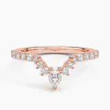 Grand Lunette Lab Diamond Ring (1/2 ct. tw.) in rose gold — top view