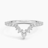 Grand Lunette Lab Diamond Ring (1/2 ct. tw.) in white gold — top view