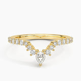 Grand Lunette Lab Diamond Ring (1/2 ct. tw.) in yellow gold — top view