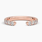 Anthology Diamond Open Ring in rose gold — top view