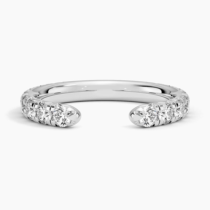 Anthology Diamond Open Ring in white gold — top view