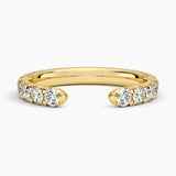 Anthology Diamond Open Ring in yellow gold — top view