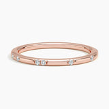 Astra Diamond Ring in rose gold — top view