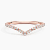 Flair Diamond Ring (1/6 ct. tw.) in rose gold — top view