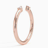Wren Diamond Open Ring in rose gold — side view