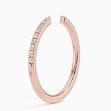 Sia Half Coverage Diamond Ring (1/8 ct. tw.) in rose gold — side view