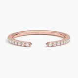 Sia Half Coverage Diamond Ring (1/8 ct. tw.) in rose gold — top view