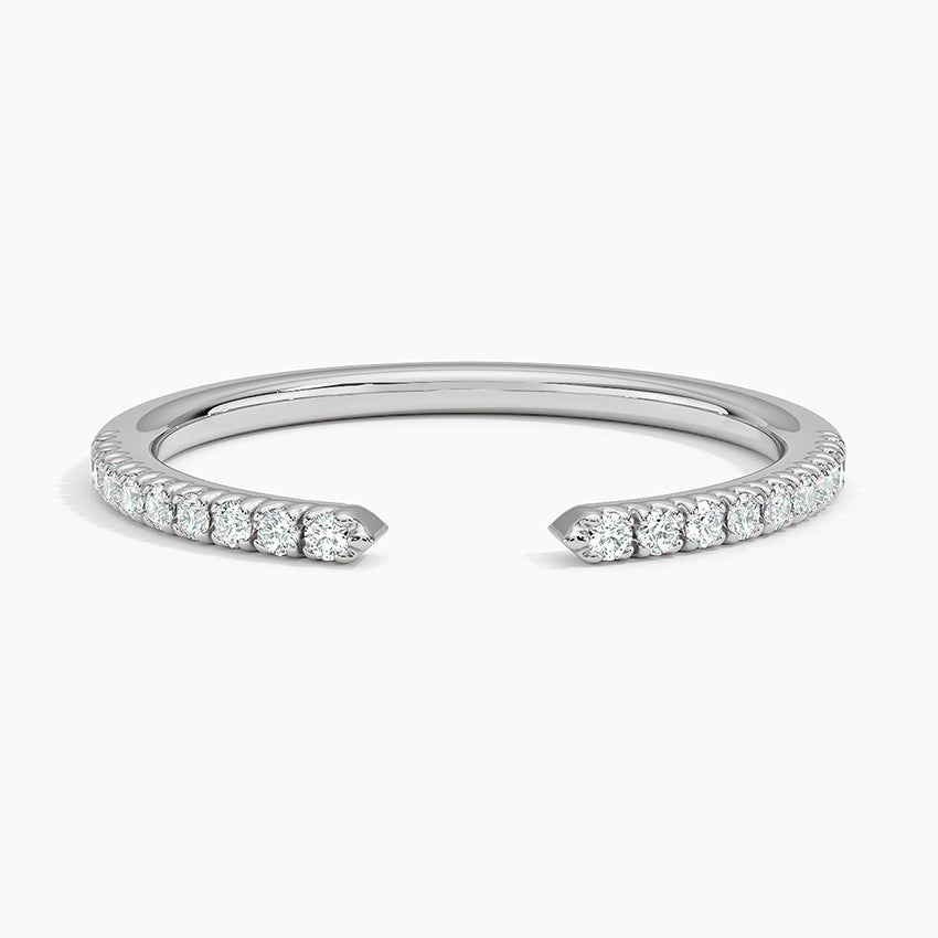 Sia Half Coverage Diamond Ring (1/8 ct. tw.) in white gold — top view