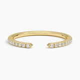 Sia Half Coverage Diamond Ring (1/8 ct. tw.) in yellow gold — top view