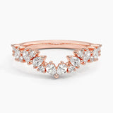 Olivetta Contoured Lab Diamond Ring (1/2 ct. tw.) in rose gold — top view