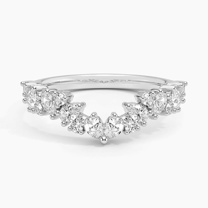 Olivetta Contoured Lab Diamond Ring (1/2 ct. tw.) in white gold — top view