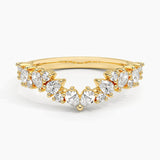 Olivetta Contoured Lab Diamond Ring (1/2 ct. tw.) in yellow gold — top view