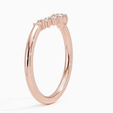 Aria Contoured Diamond Ring (1/6 ct. tw.) in rose gold — side view