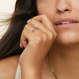 Aria Contoured Diamond Ring (1/6 ct. tw.) in white gold